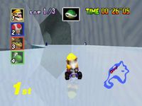 une photo d'Ã©cran de Mario Kart 64 sur Nintendo 64